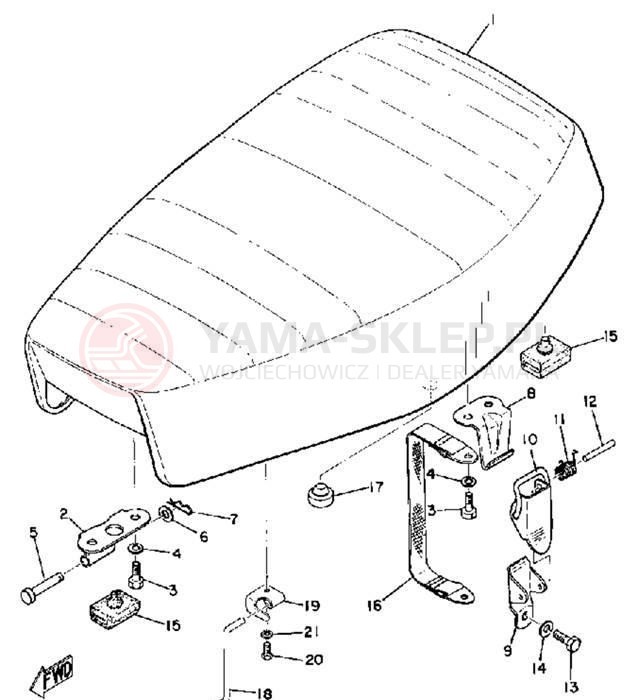 Schemat "siedzenie" do Yamaha RT1M/RT1