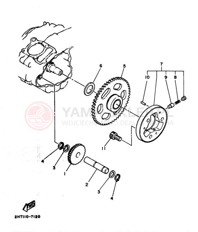 Schemat "rozrusznik" do Yamaha TIMBERWOLF 2WD YFB250UJ_M