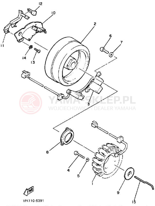 Schemat "prądnica" do Yamaha V-MAX 1200 VMX12SC/VMX12S