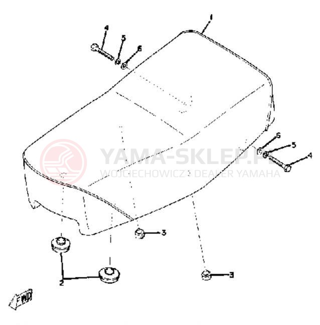 Schemat "siedzenie" do Yamaha YZ80C