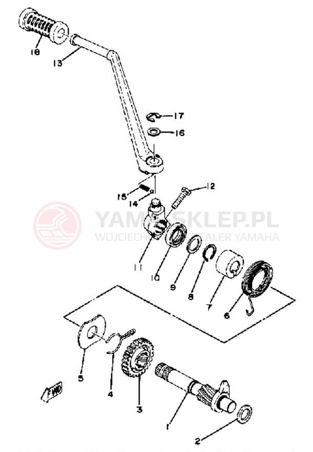 Schemat "kopniak" do Yamaha XS400_2F