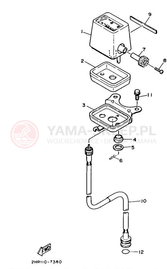 Schemat "licznik" do Yamaha BIG BEAR 4WD YFM350FWB