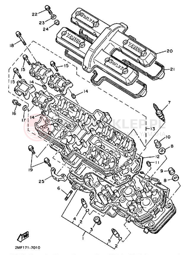 Schemat "głowica" do Yamaha FZ700TC/FZ700T