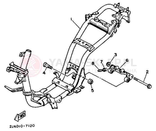 Schemat "rama" do Yamaha JOG CG50A