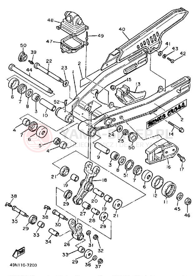 Schemat "wahacz" do Yamaha XT600W/XT600WC