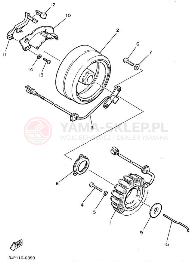Schemat "prądnica" do Yamaha V-MAX 1200 VMX12G/VMX12GC