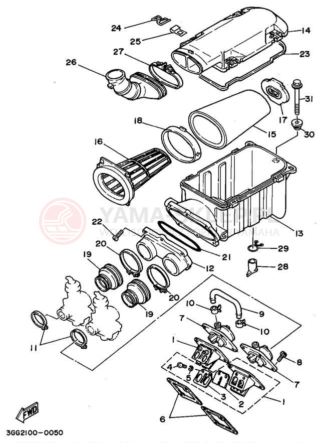 Schemat "Wtrysk paliwa" do Yamaha BANSHEE YFZ350G