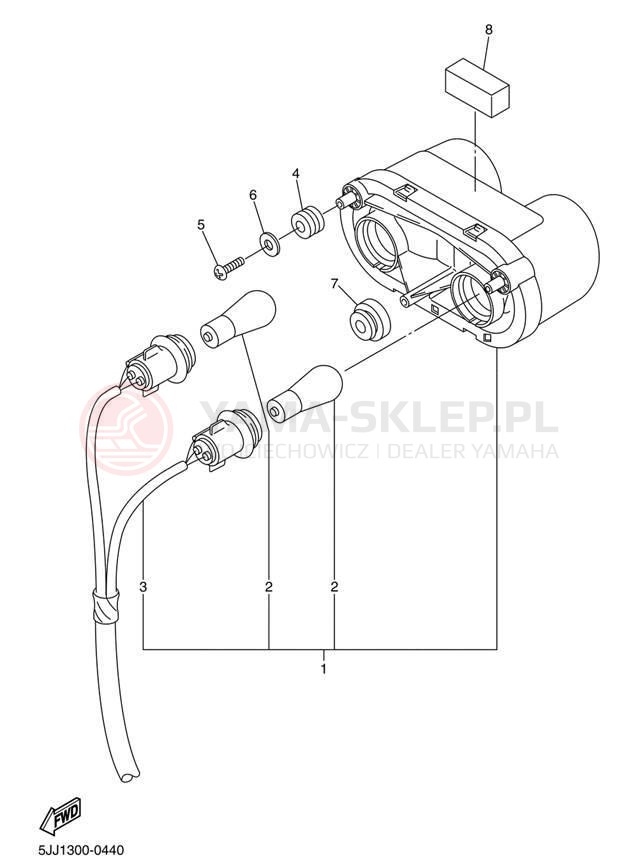 Schemat "lampa tył" do Yamaha R1 YZFR1M/YZFR1MC