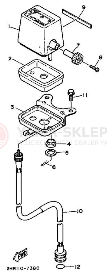 Schemat "licznik" do Yamaha BIG BEAR 4WD YFM350FWW
