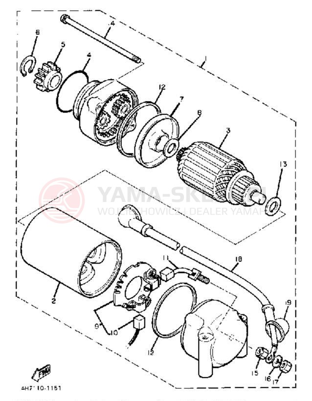 Schemat "rozrusznik" do Yamaha XJ650J