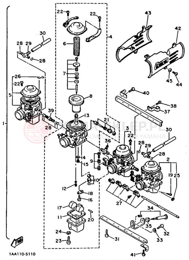 Schemat "Gaźnik" do Yamaha MAXIM X XJ700XNC/XJ700XN