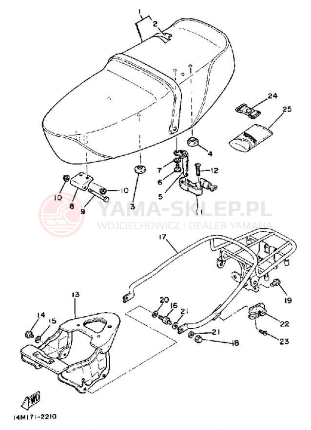 Schemat "Siedzenie - stelaż" do Yamaha CV50L