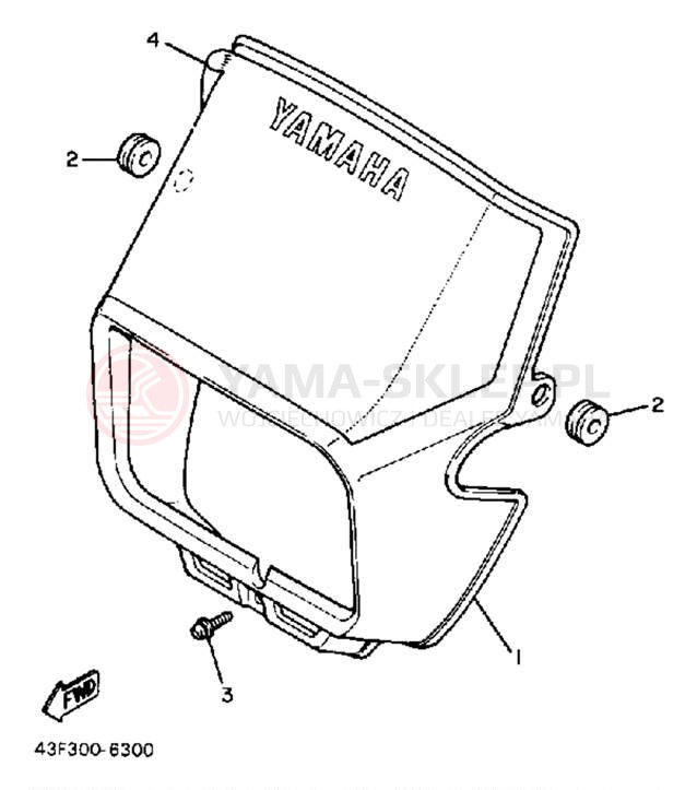 Schemat "elementy nadwozia" do Yamaha XT600UC/XT600U