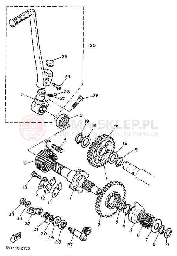 Schemat "rozrusznik" do Yamaha TT600S