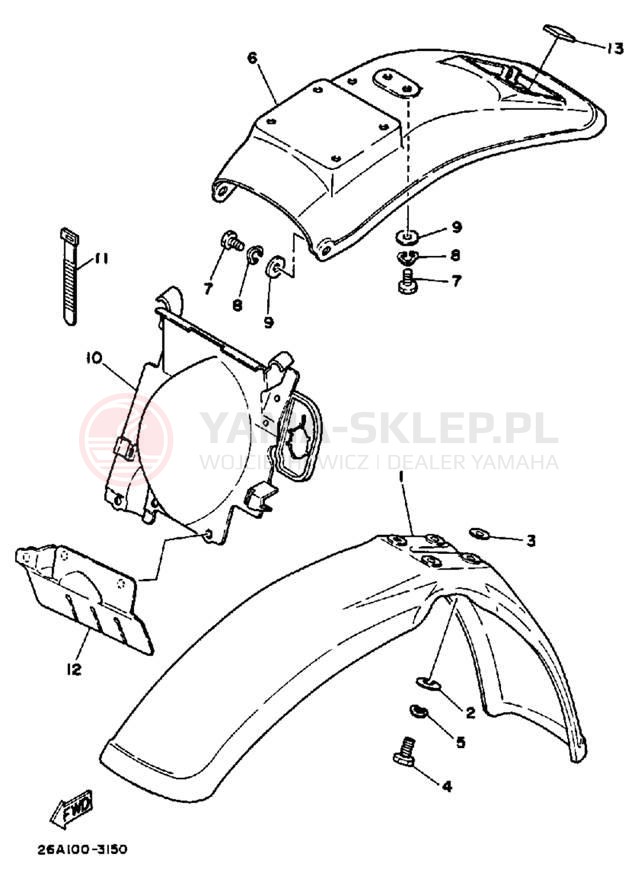 Schemat "błotnik" do Yamaha IT490K