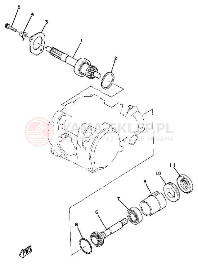 Schemat "Skrzynia biegów " do Yamaha QT50G