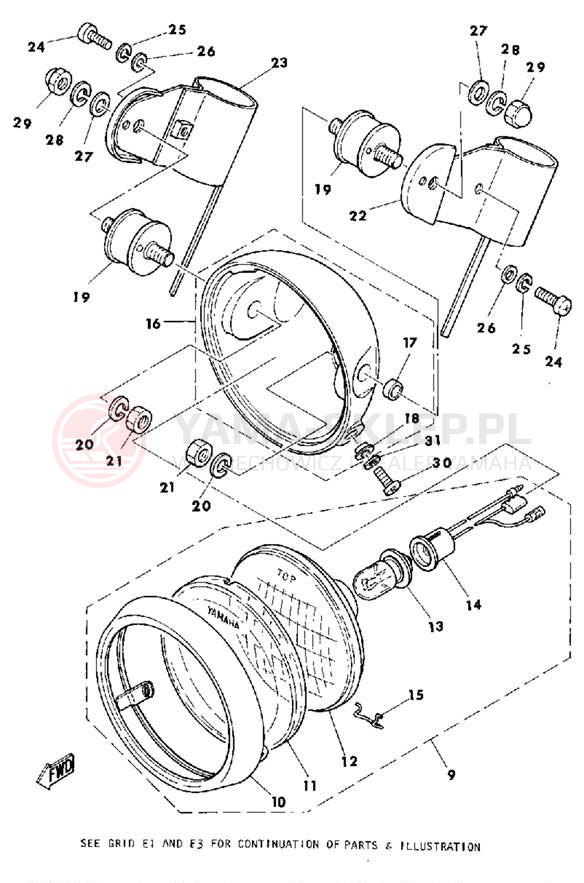 Schemat "oświetlenie" do Yamaha MX100G