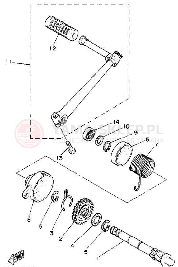 Schemat "rozrusznik" do Yamaha Y-ZINGER PW80D