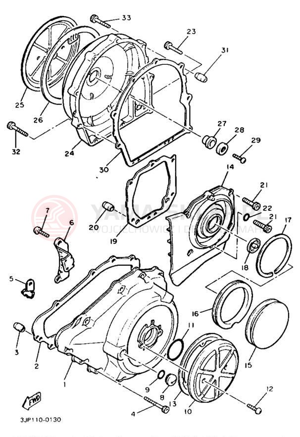 Schemat "Pokrywa silnika" do Yamaha V-MAX 1200 VMX12E/VMX12EC