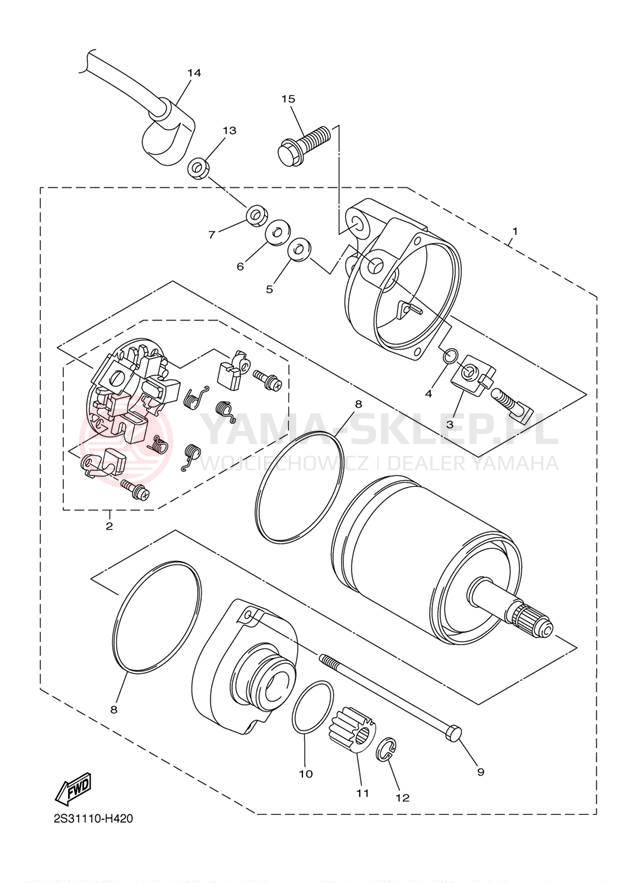 Schemat "rozrusznik" do Yamaha V MAX VMX17YB/VMX17YCB