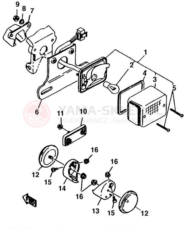 Schemat "lampa tył" do Yamaha ZUMA II CW50K