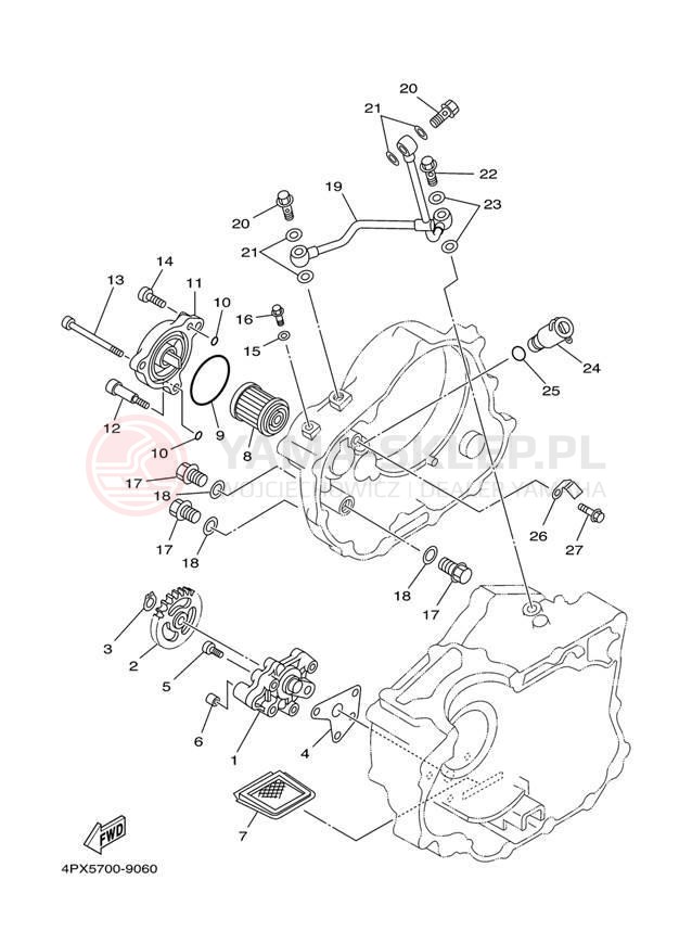 Schemat "Pompa olejowa" do Yamaha TT-R250 TTR250SC/TTR250S
