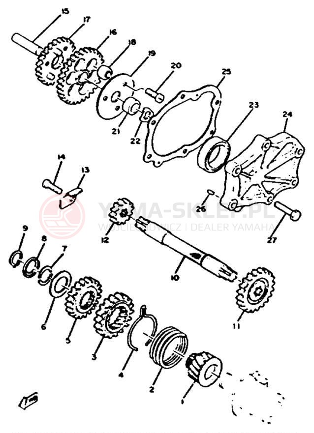Schemat "rozrusznik" do Yamaha XS650H