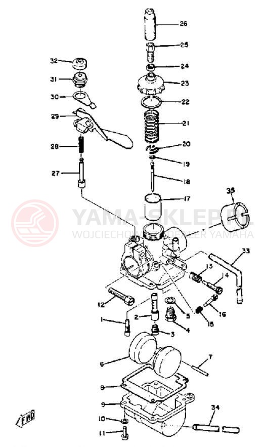 Schemat "Gaźnik" do Yamaha TY80A