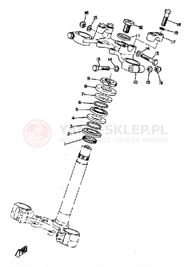 Schemat "Półki zawieszenia" do Yamaha DT360A/DT250A