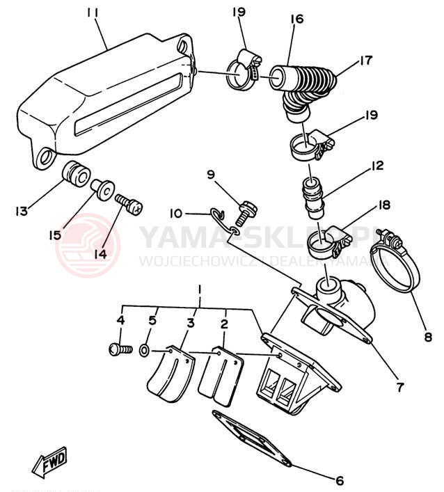 Schemat "Wtrysk paliwa" do Yamaha RT180H