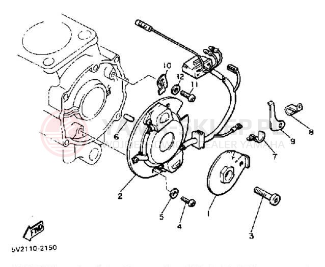Schemat "Układ zapłonowy" do Yamaha XJ650RJ