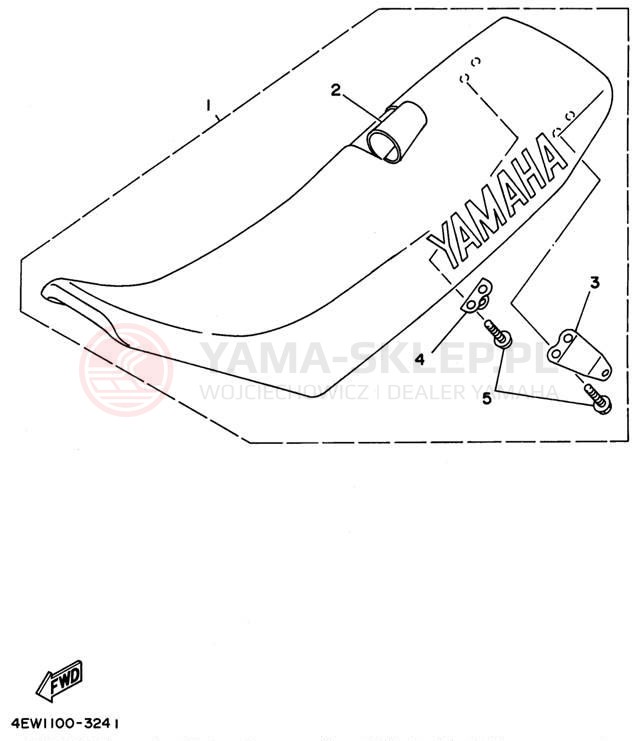 Schemat "siedzenie" do Yamaha WR250ZH