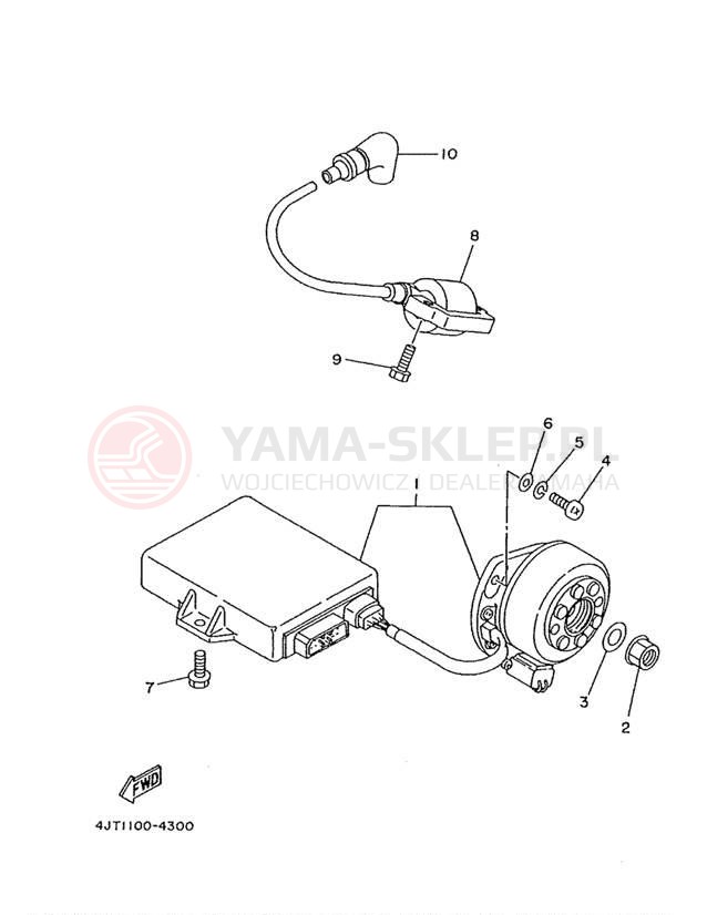 Schemat "prądnica" do Yamaha TZ125 TZ125