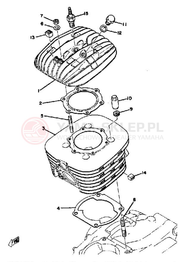 Schemat "głowica" do Yamaha MX400B
