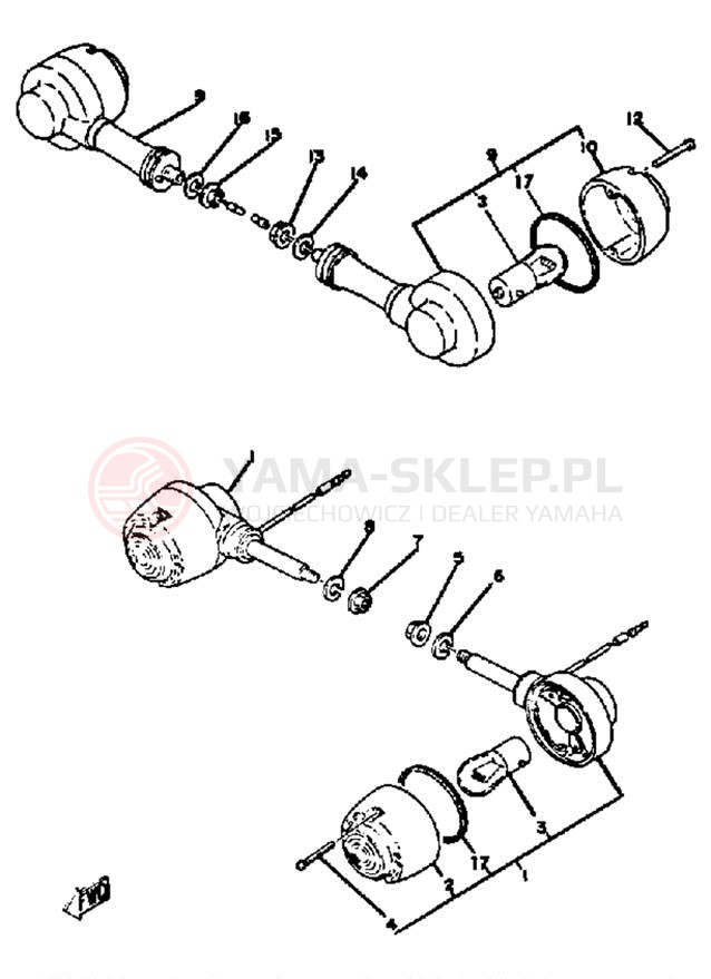 Schemat "kierunkowskazy" do Yamaha QT50J