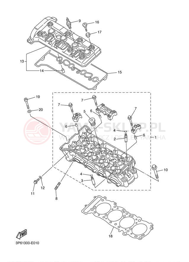 Schemat "cylinder" do Yamaha FJR13ABS FJR13AVC/FJR13AV