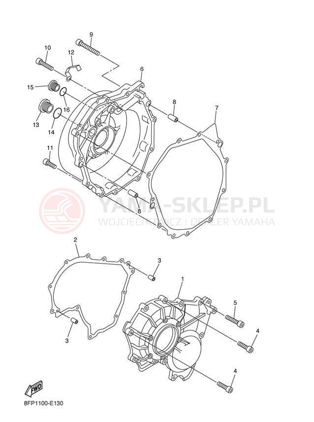 Schemat "Pokrywa silnika" do Yamaha APEX RX10PDW/RX10PDB