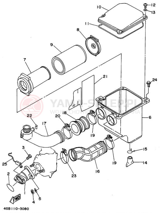 Schemat "Wtrysk paliwa" do Yamaha KODIAK 4WD YFM400FWF_