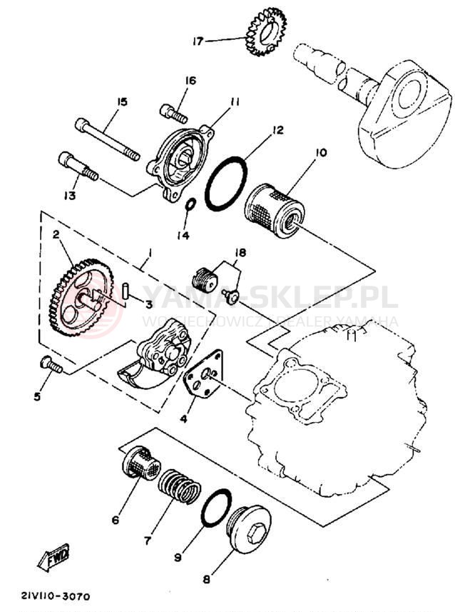 Schemat "Pompa olejowa" do Yamaha YTM200L YTM200K