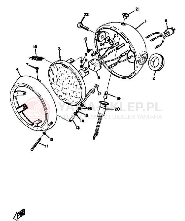Schemat "Lampa przód" do Yamaha AT3_CT3 AT2/CT2