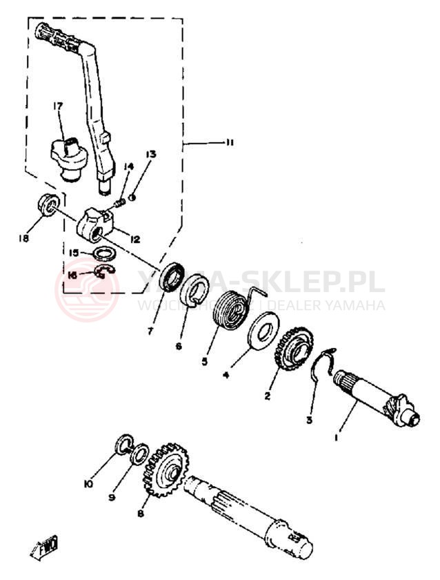 Schemat "kopniak" do Yamaha YZ60H