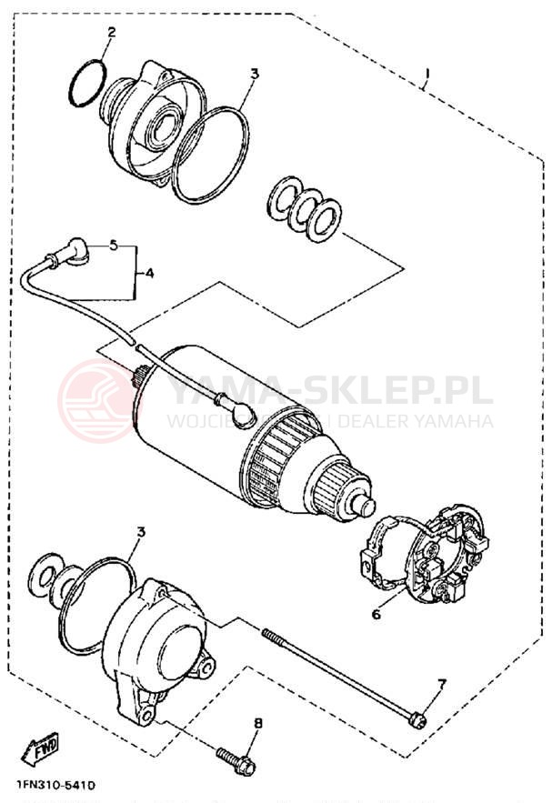 Schemat "rozrusznik" do Yamaha FAZER FZX700SC/FZX700S