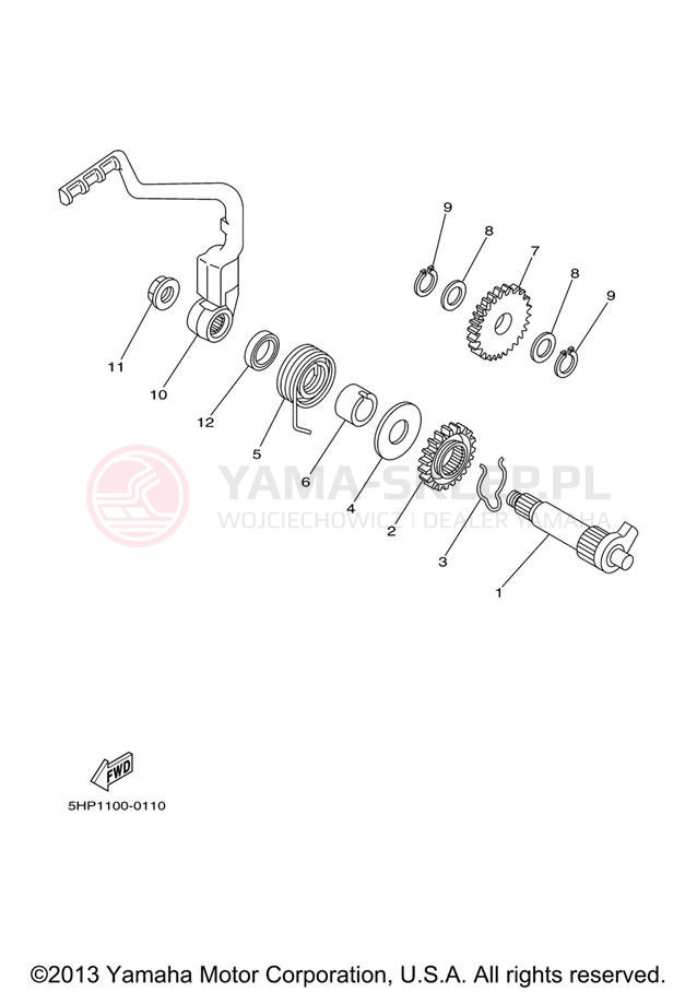 Schemat "rozrusznik" do Yamaha TT-R125L TTR125LV