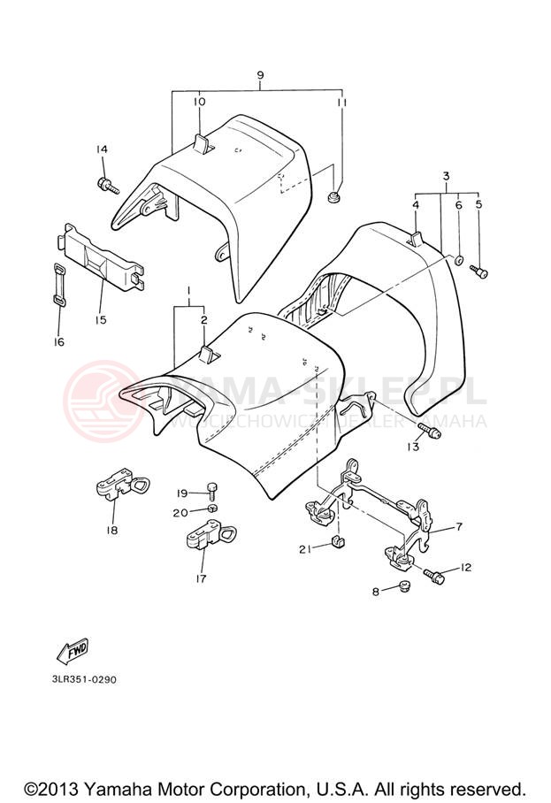 Schemat "siedzenie" do Yamaha V-MAX VMX12VC/VMX12V