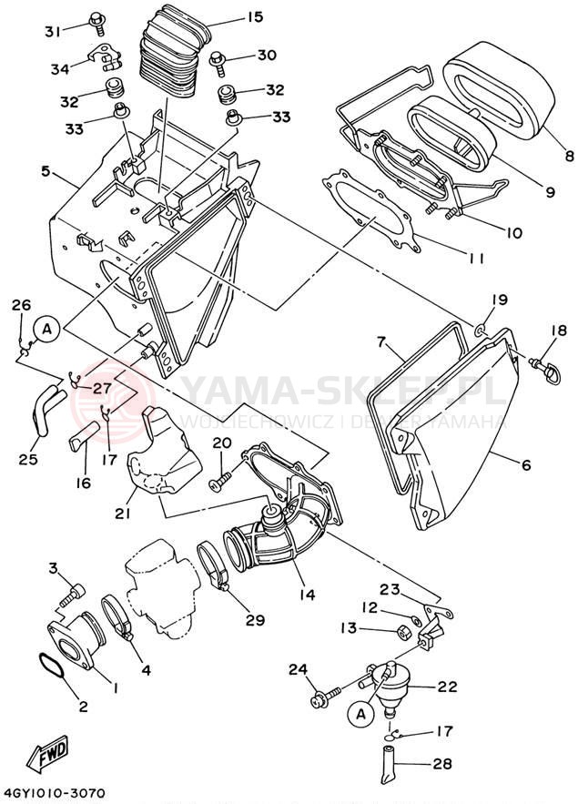 Schemat "Wtrysk paliwa" do Yamaha TTR250 TTR250P/TTR250PC