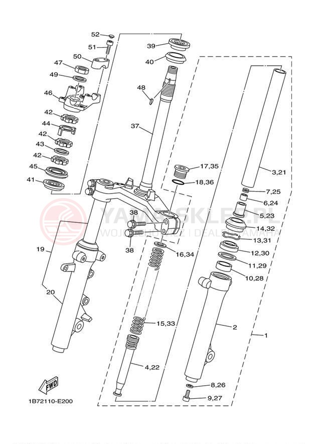 Schemat "Półki zawieszenia" do Yamaha MORPHOUS CP250W