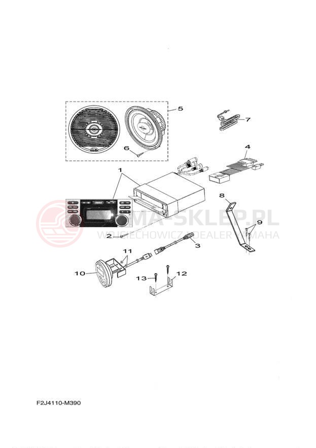 Schemat "Nagłośnienie" do Yamaha 212SS XAT1800CM