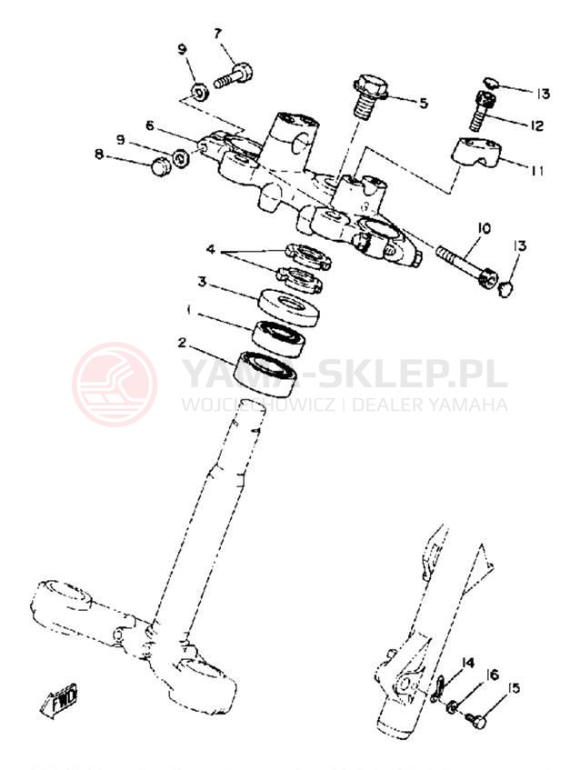 Schemat "Półki zawieszenia" do Yamaha XS1100SG