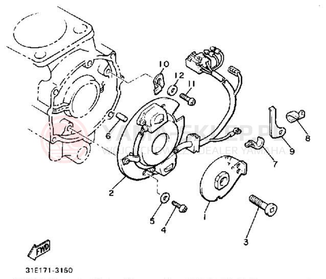 Schemat "Układ zapłonowy" do Yamaha SECA XJ900RK