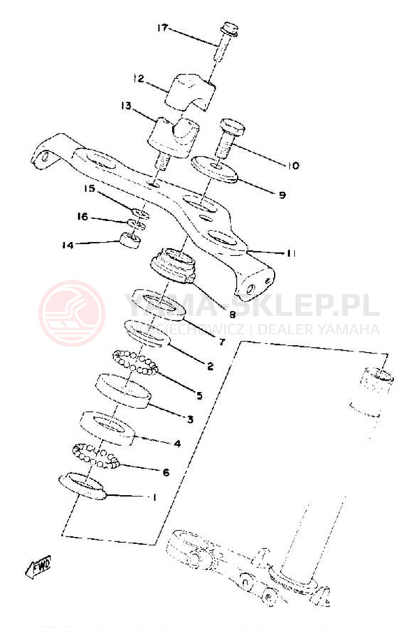 Schemat "Półki zawieszenia" do Yamaha MX80G